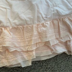 Pottery Barn Kids Pink Ruffled Crib Skirt